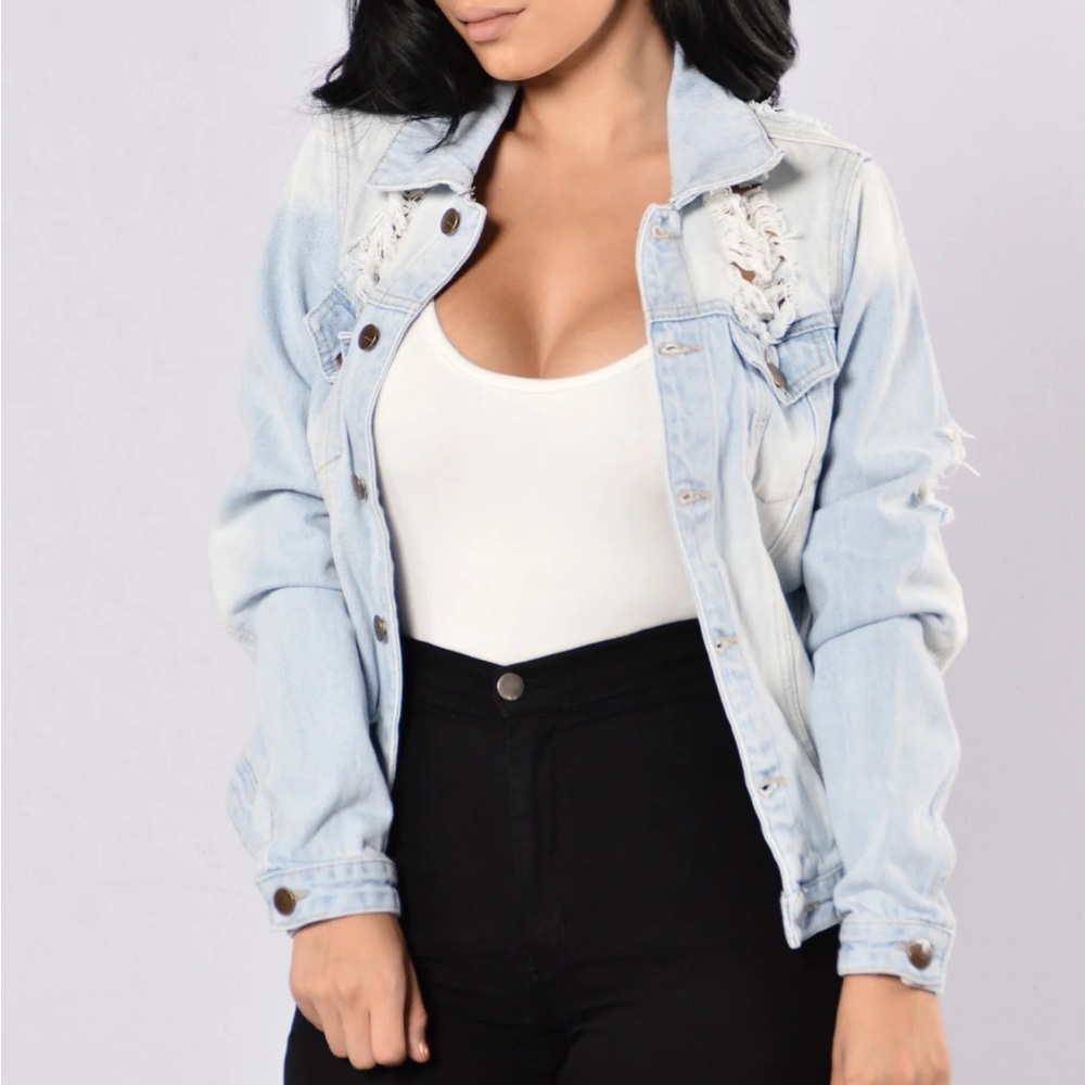 Ripped jean jacket